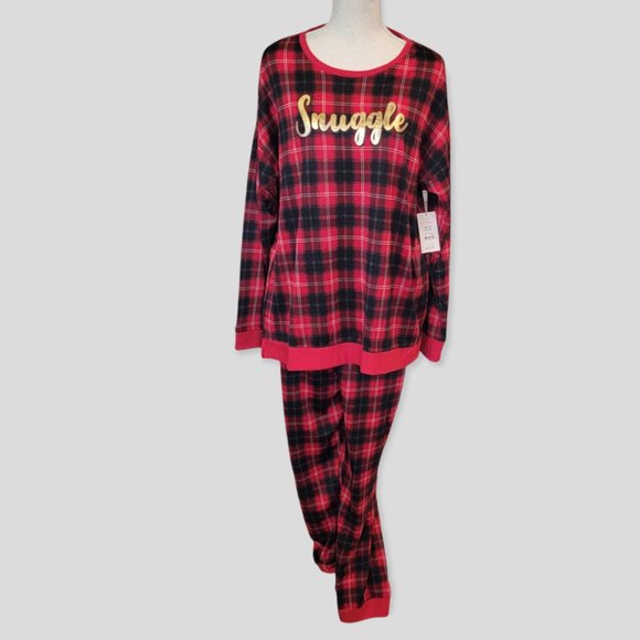 Secret Treasures Other - Secret Treasures Women's Pajama Set Fleece Plaid Red Size XL New